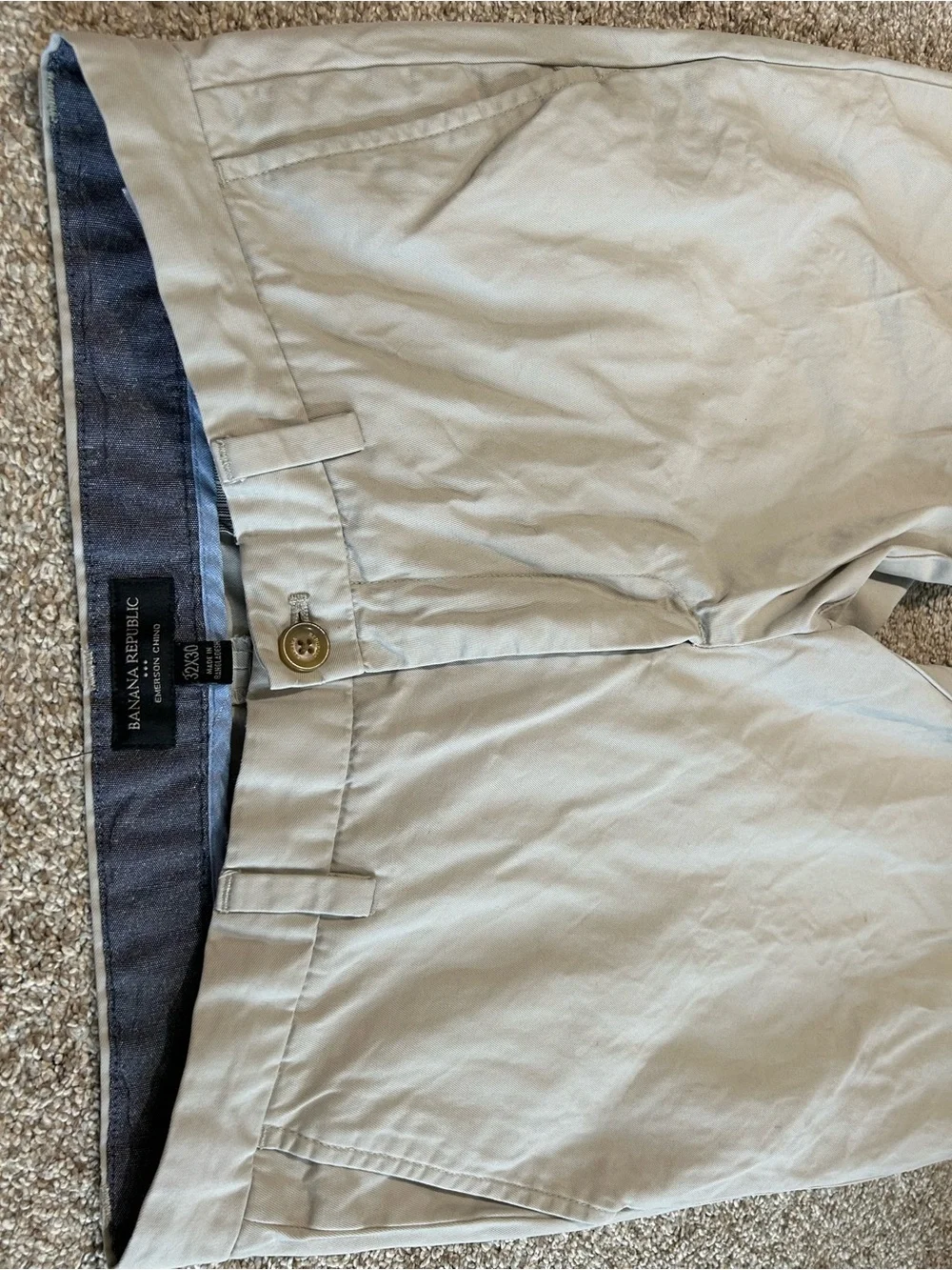 Banana Republic Stone/Tan Chino Dress Pants